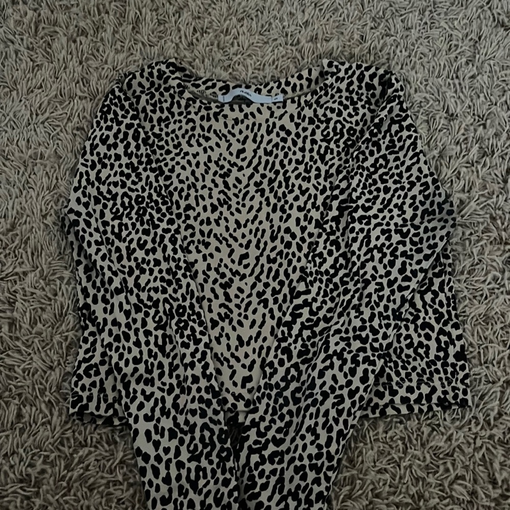 Cheetah print crop top